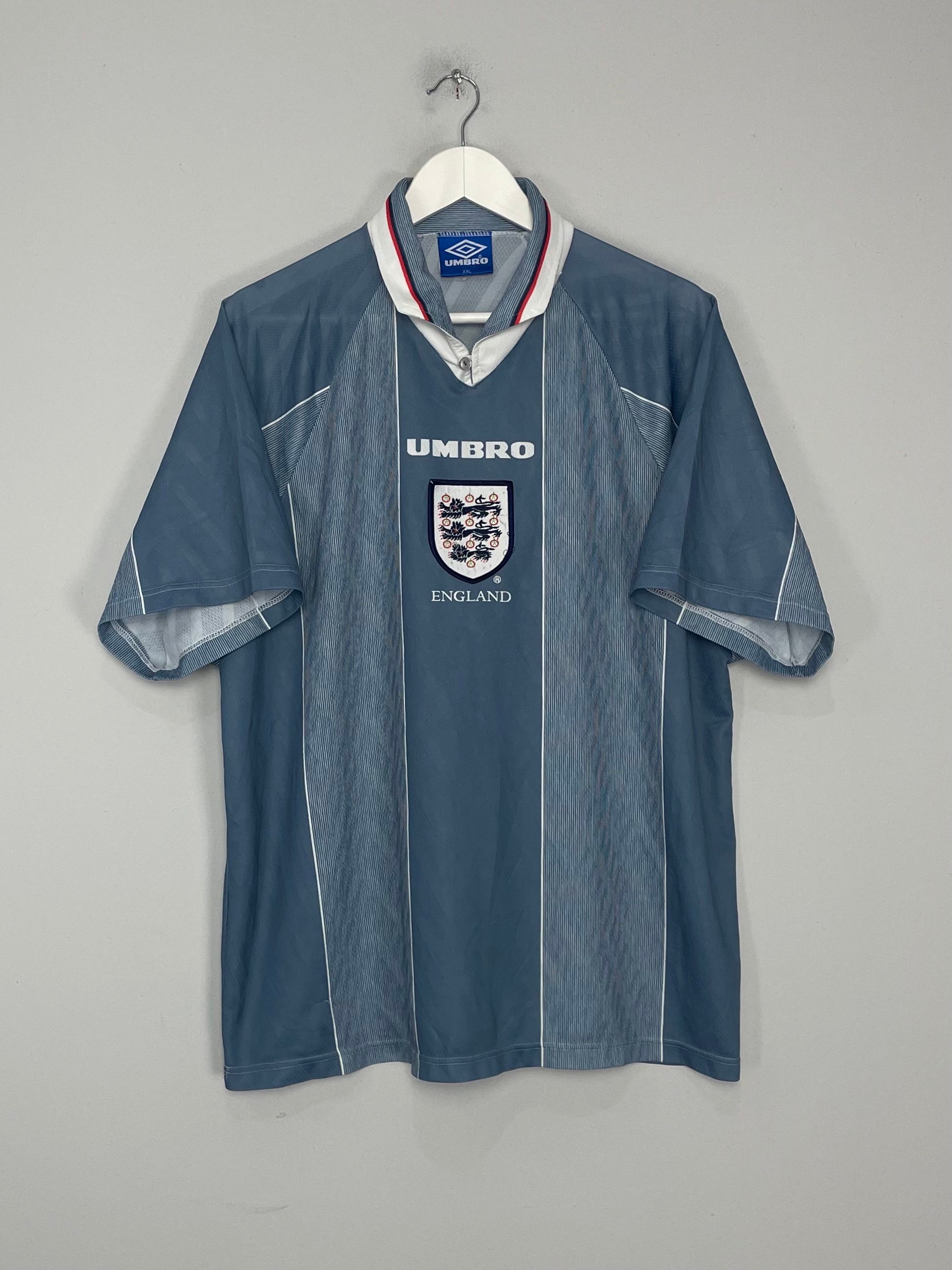 Shop 1996/97 ENGLAND AWAY SHIRT (XXL) UMBRO, classic football shirts, vintage football shirts & retro soccer jerseys at Cult Kits