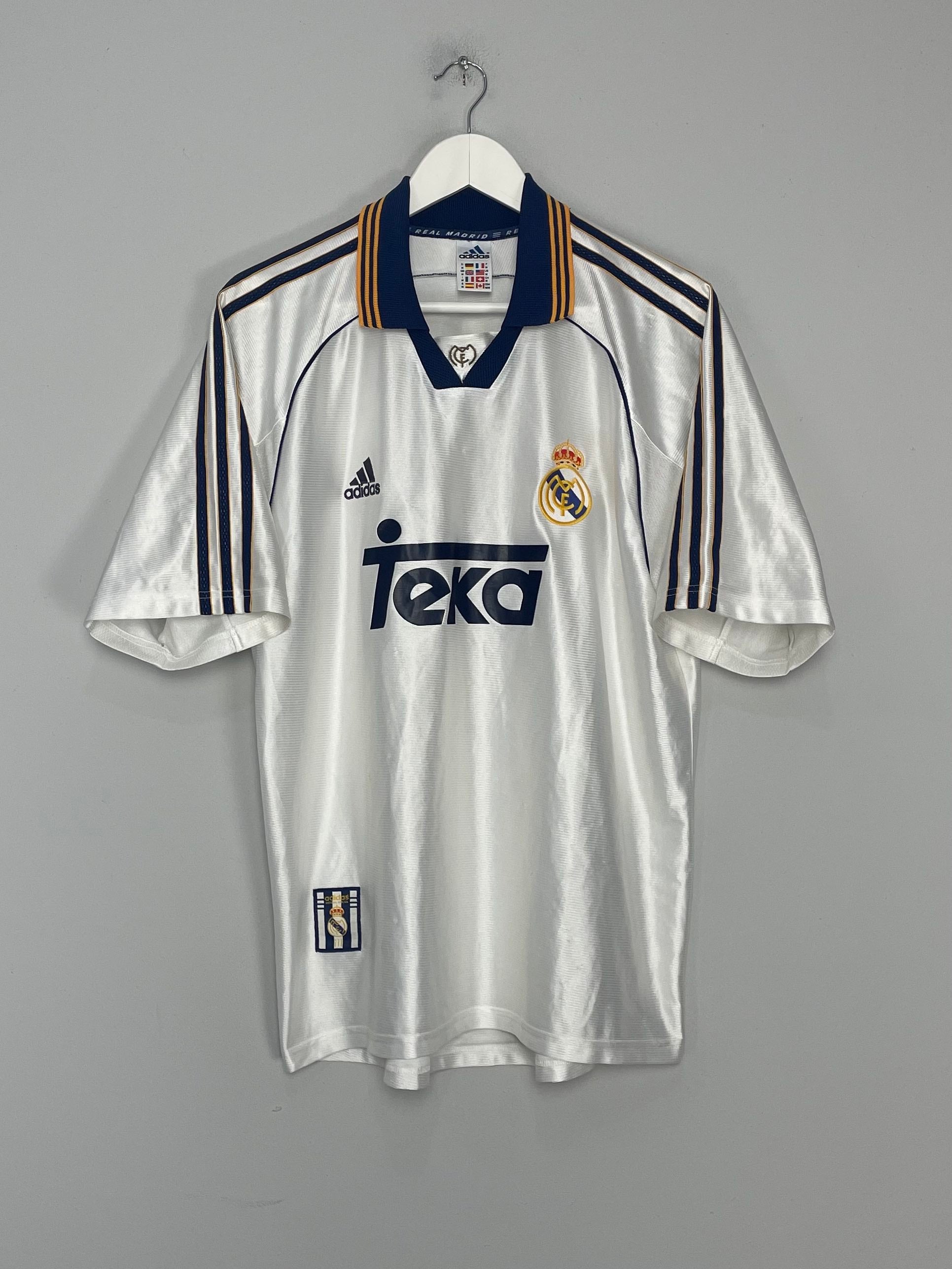 Shop 1998/00 REAL MADRID HOME SHIRT (M) ADIDAS, classic football shirts, vintage football shirts & retro soccer jerseys at Cult Kits