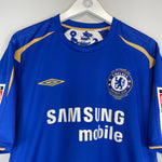 Shop 2005/06 CHELSEA DROGBA #15 *CENTENARY* HOME SHIRT (XL) UMBRO, classic football shirts, vintage football shirts & retro soccer jerseys at Cult Kits