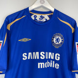 Shop 2005/06 CHELSEA DROGBA #15 *CENTENARY* HOME SHIRT (XL) UMBRO, classic football shirts, vintage football shirts & retro soccer jerseys at Cult Kits