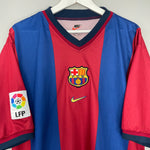 Shop 1998/99 BARCELONA HOME SHIRT (XXL) NIKE, classic football shirts, vintage football shirts & retro soccer jerseys at Cult Kits