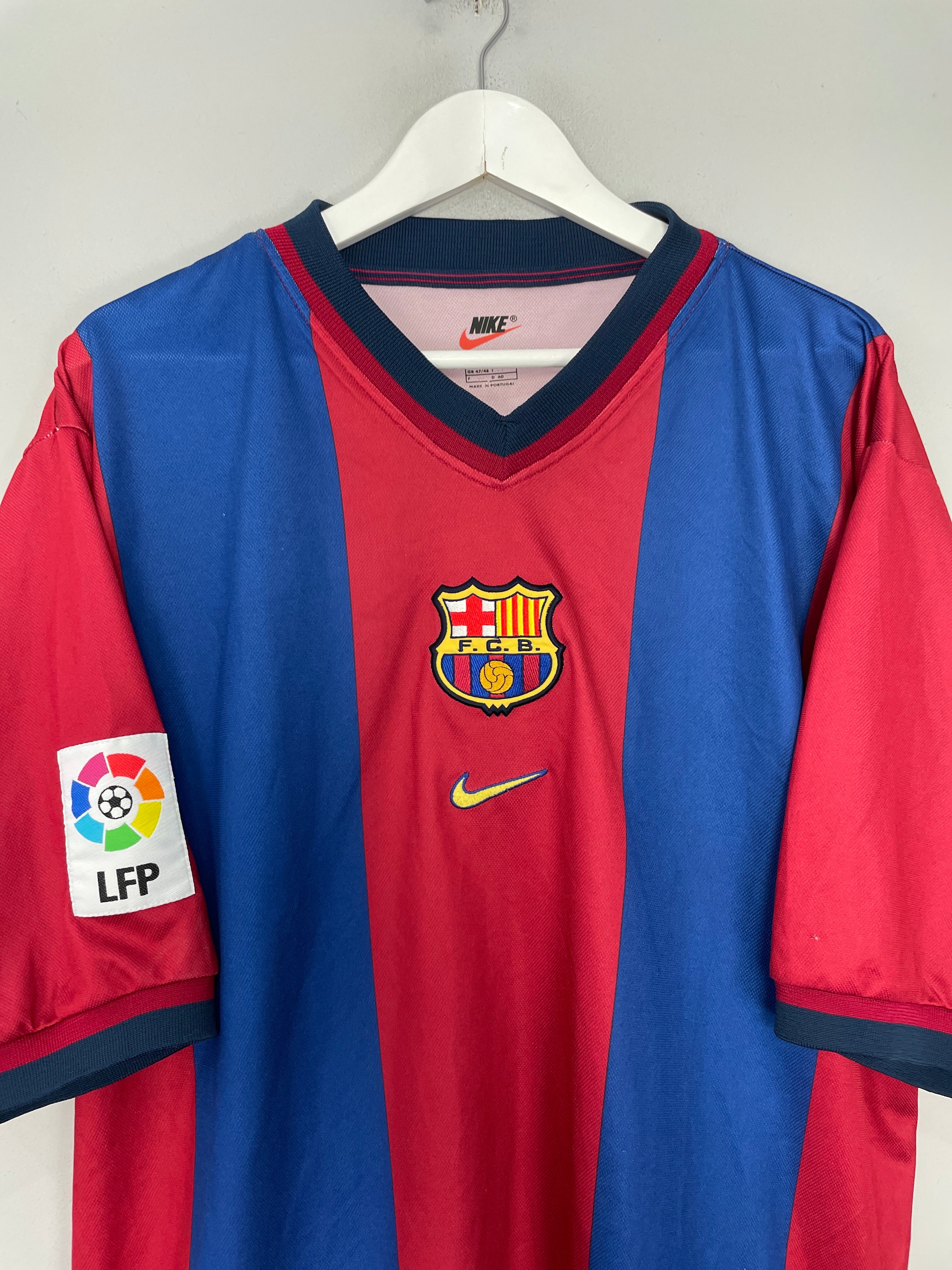 Shop 1998/99 BARCELONA HOME SHIRT (XXL) NIKE, classic football shirts, vintage football shirts & retro soccer jerseys at Cult Kits