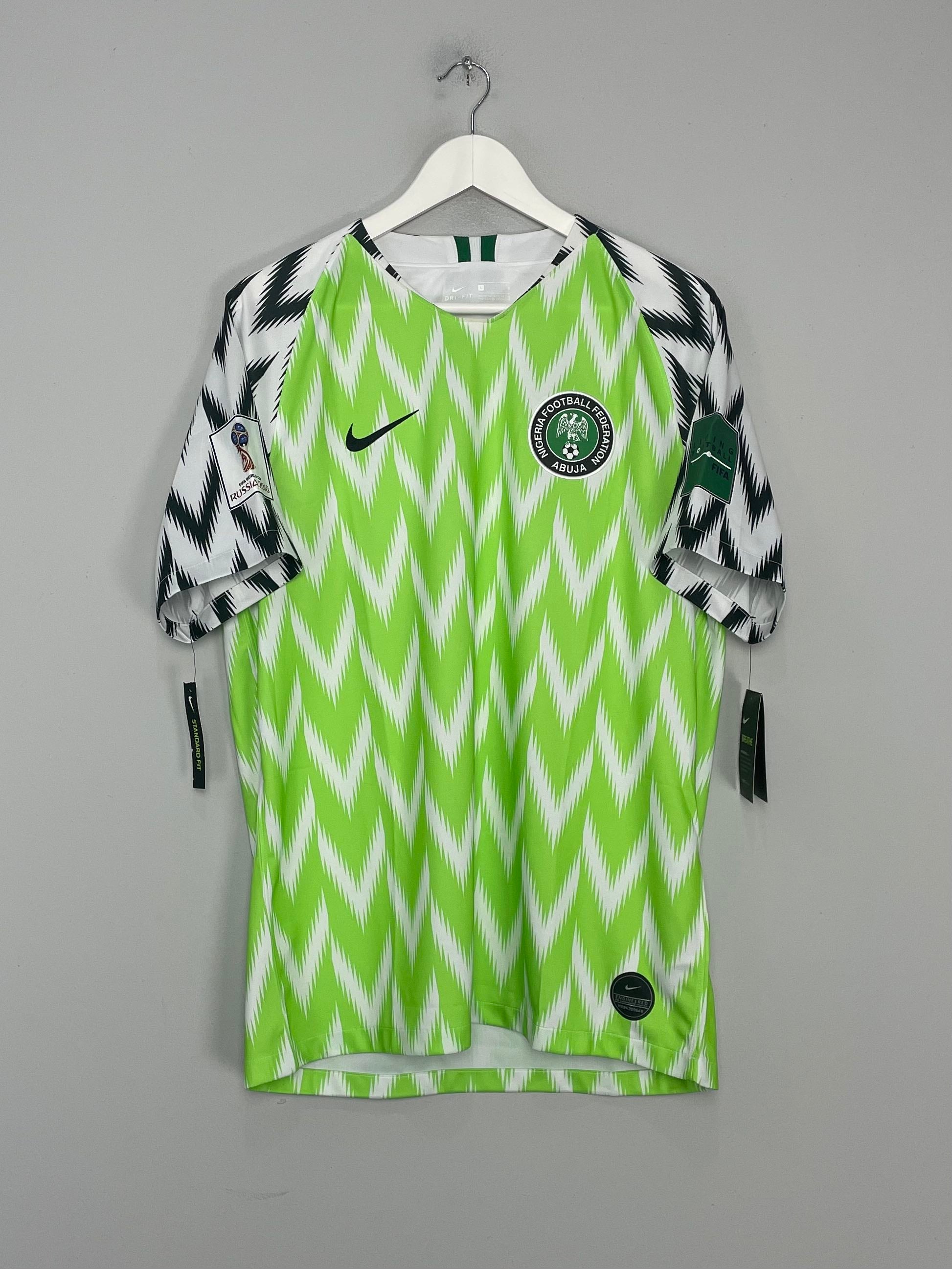 Shop 2018/19 NIGERIA *BNWT* HOME SHIRT (L) NIKE, classic football shirts, vintage football shirts & retro soccer jerseys at Cult Kits