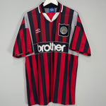 Shop 1994/96 MANCHESTER CITY AWAY SHIRT (XL) UMBRO, classic football shirts, vintage football shirts & retro soccer jerseys at Cult Kits