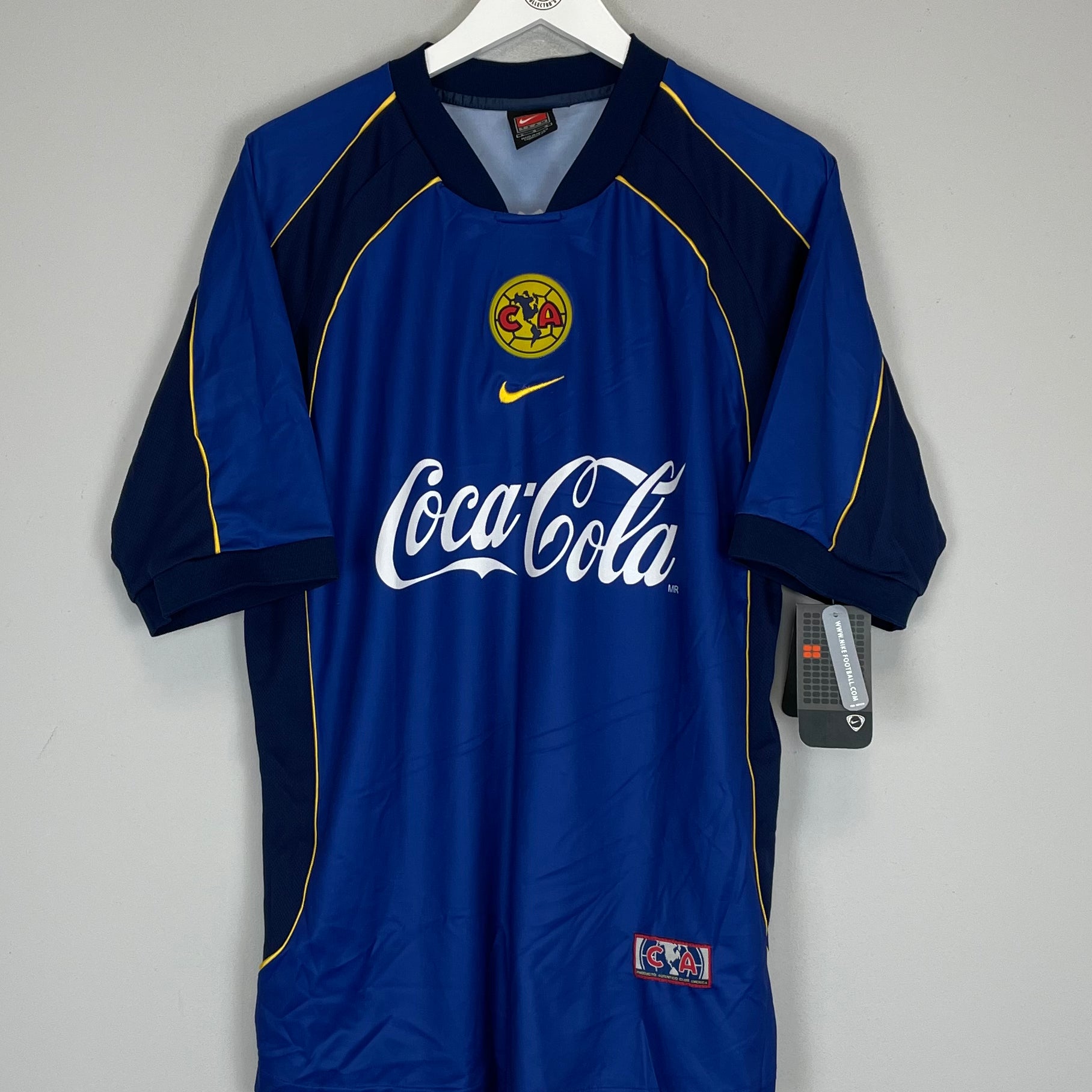 Shop 2001/02 CLUB AMERICA *BNWT* AWAY SHIRT (L) NIKE, classic football shirts, vintage football shirts & retro soccer jerseys at Cult Kits