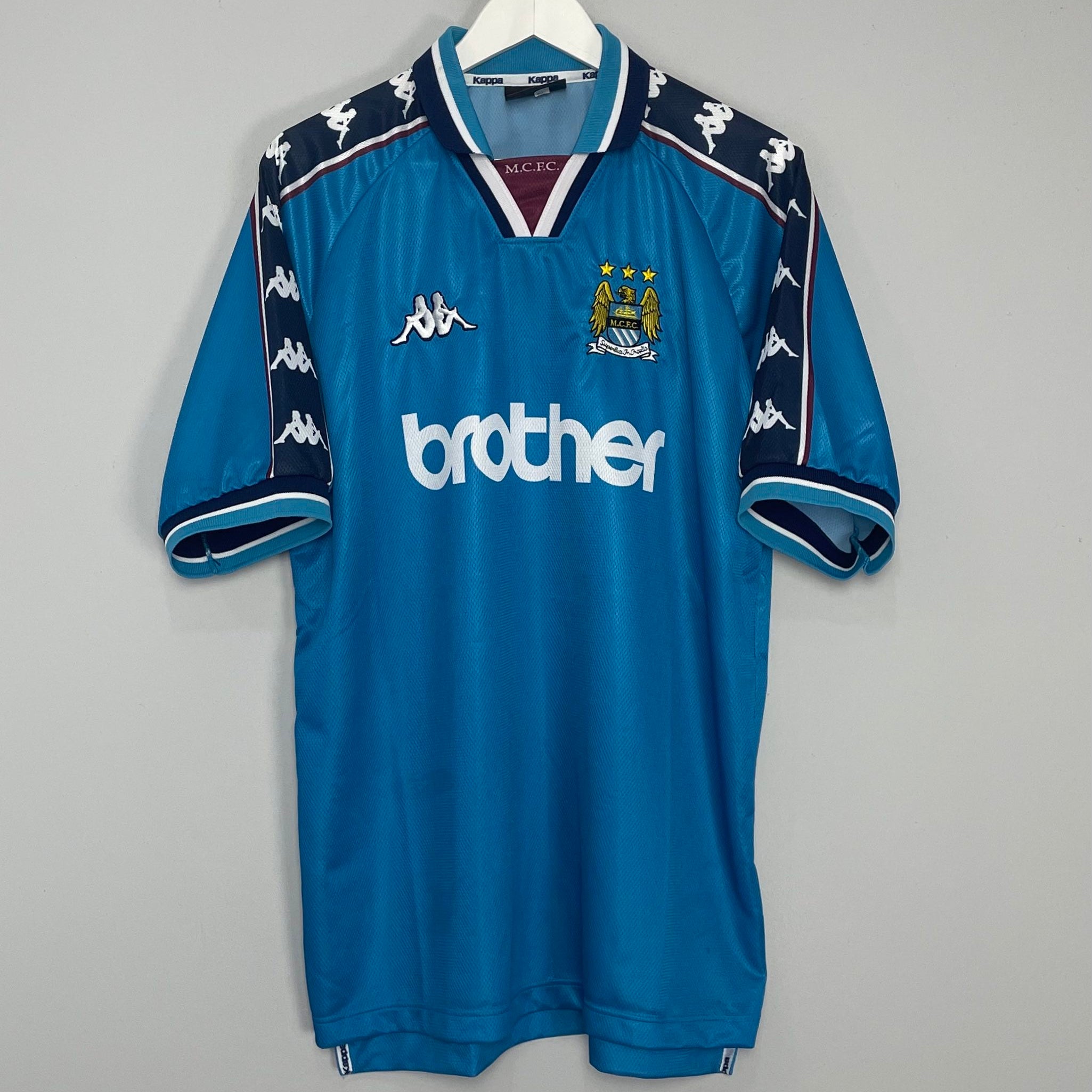 Shop 1997/99 MANCHESTER CITY HOME SHIRT (XL) KAPPA, classic football shirts, vintage football shirts & retro soccer jerseys at Cult Kits