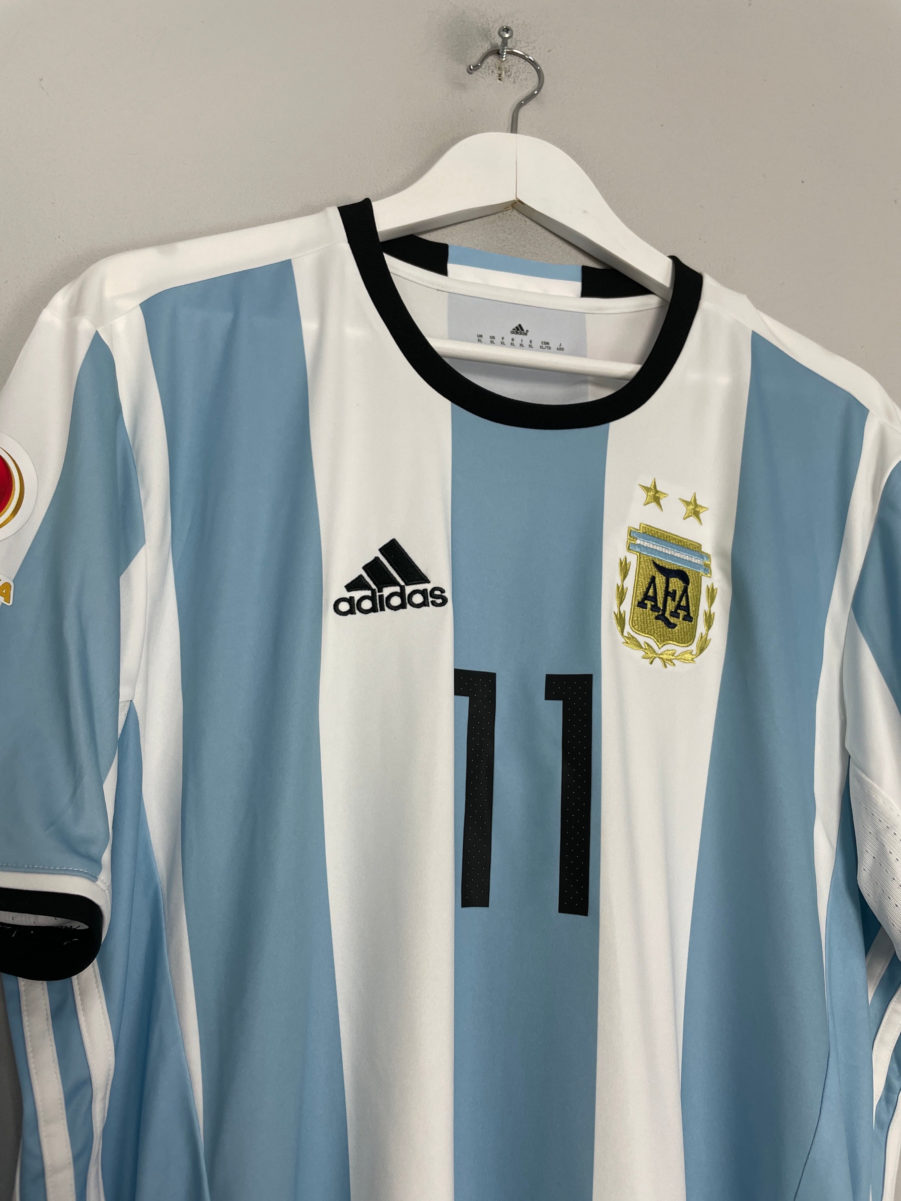 Shop 2016/17 ARGENTINA AGUERO #11 *BNWT* HOME SHIRT (XL) ADIDAS, classic football shirts, vintage football shirts & retro soccer jerseys at Cult Kits
