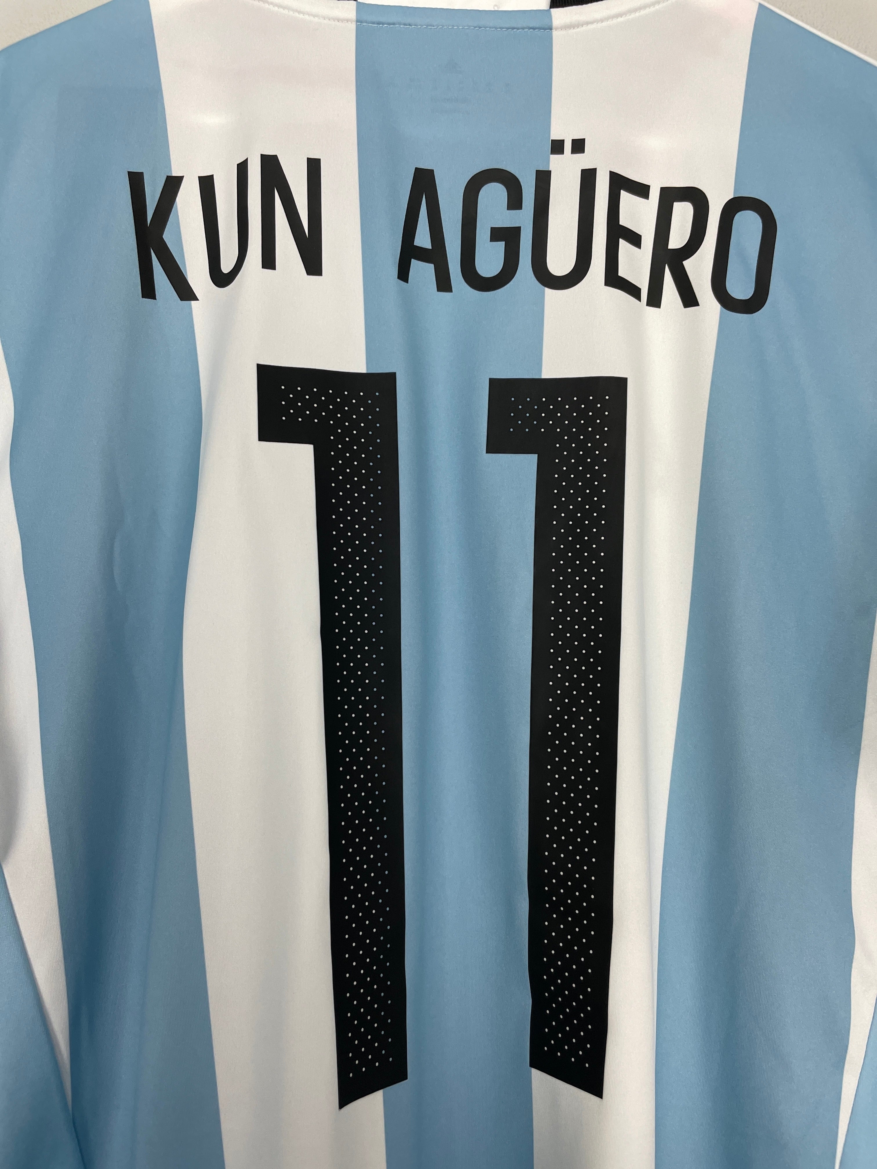 Shop 2016/17 ARGENTINA AGUERO #11 *BNWT* HOME SHIRT (XL) ADIDAS, classic football shirts, vintage football shirts & retro soccer jerseys at Cult Kits