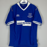 1999/00 EVERTON CAMPBELL #9 HOME SHIRT (L) UMBRO
