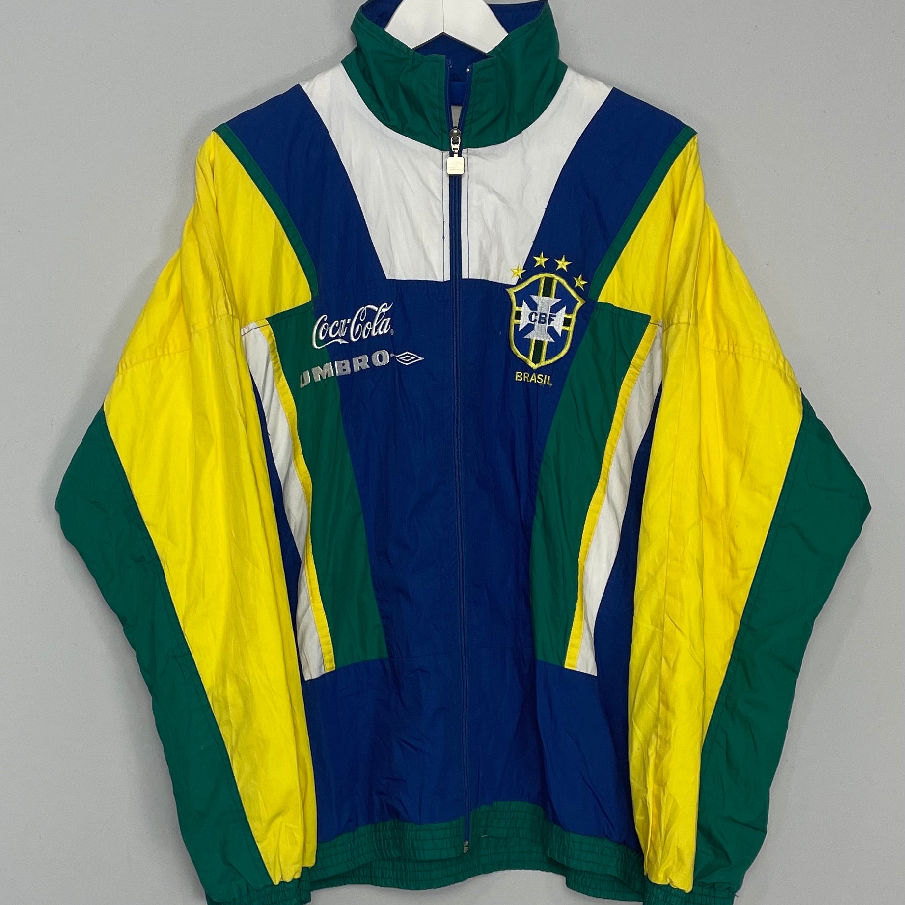 Shop 1991/94 BRAZIL TRACK JACKET (L) UMBRO, classic football shirts, vintage football shirts & retro soccer jerseys at Cult Kits