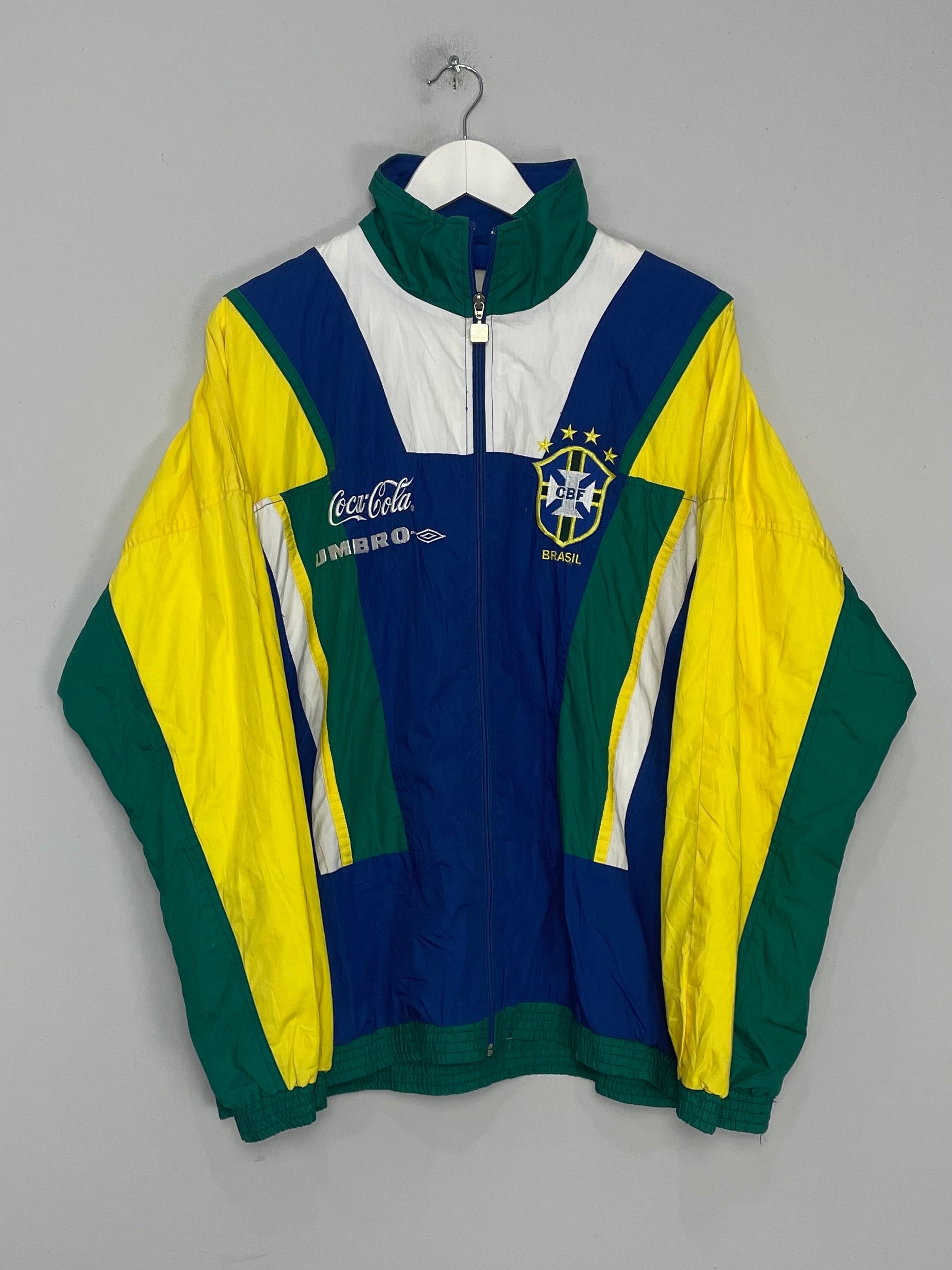 Shop 1991/94 BRAZIL TRACK JACKET (L) UMBRO, classic football shirts, vintage football shirts & retro soccer jerseys at Cult Kits