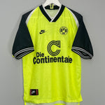 Shop 1995/96 DORTMUND HOME SHIRT (M) NIKE, classic football shirts, vintage football shirts & retro soccer jerseys at Cult Kits