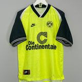 Shop 1995/96 DORTMUND HOME SHIRT (M) NIKE, classic football shirts, vintage football shirts & retro soccer jerseys at Cult Kits