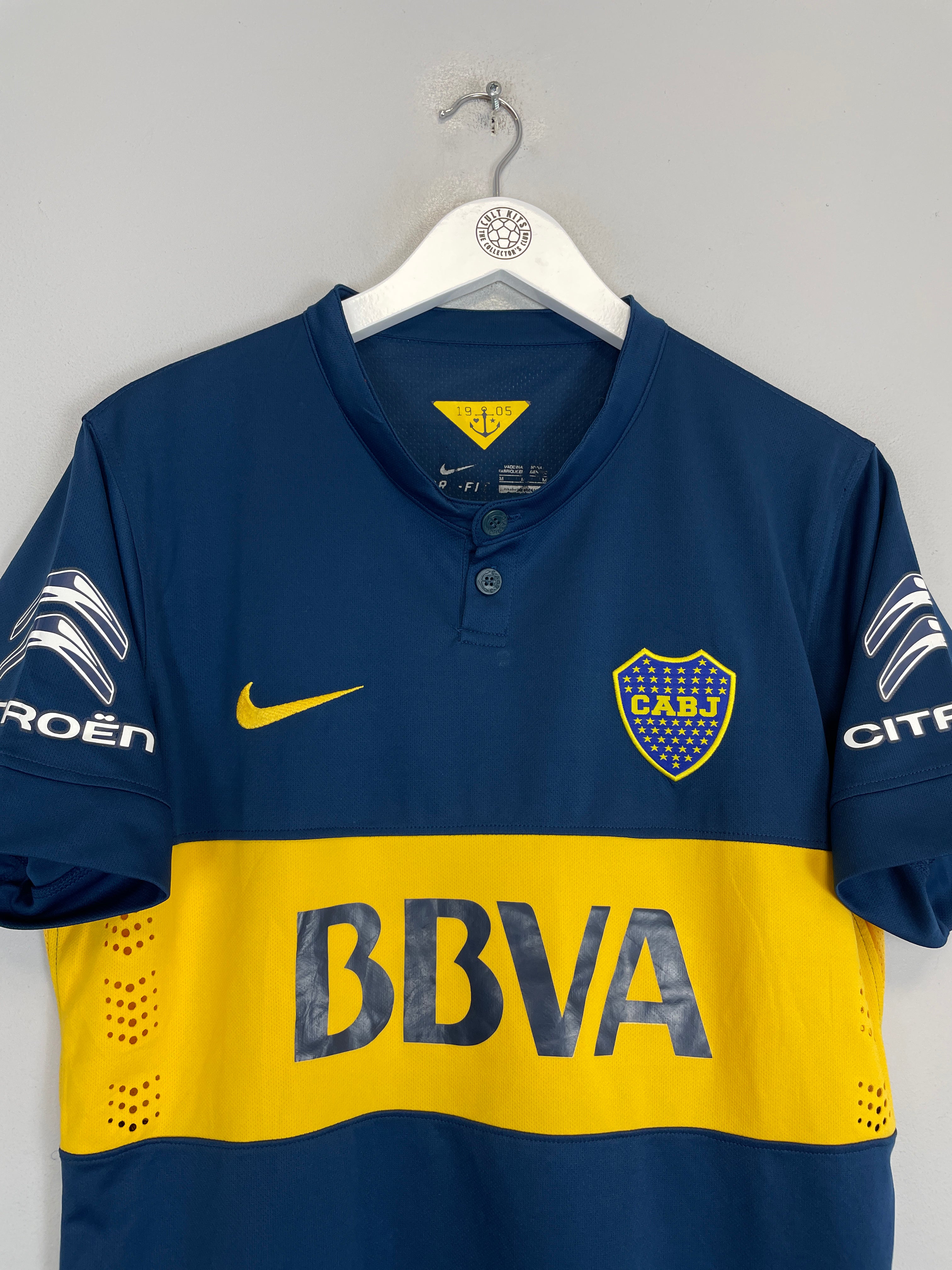 Shop 2013/14 BOCA JUNIORS *PLAYER ISSUE* HOME SHIRT (M) NIKE, classic football shirts, vintage football shirts & retro soccer jerseys at Cult Kits