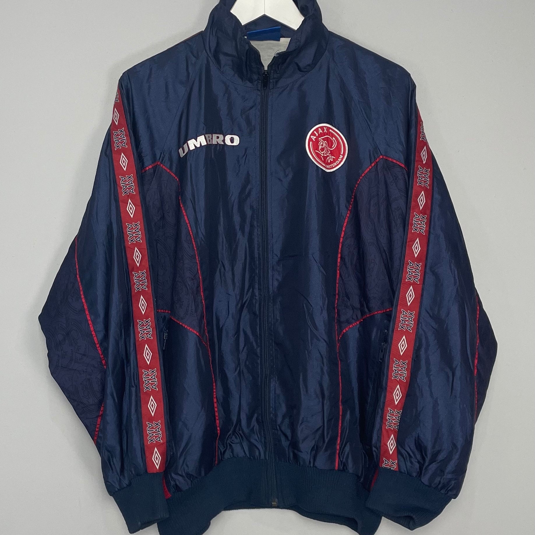 Shop 1997/98 AJAX TRACK JACKET (M) UMBRO, classic football shirts, vintage football shirts & retro soccer jerseys at Cult Kits