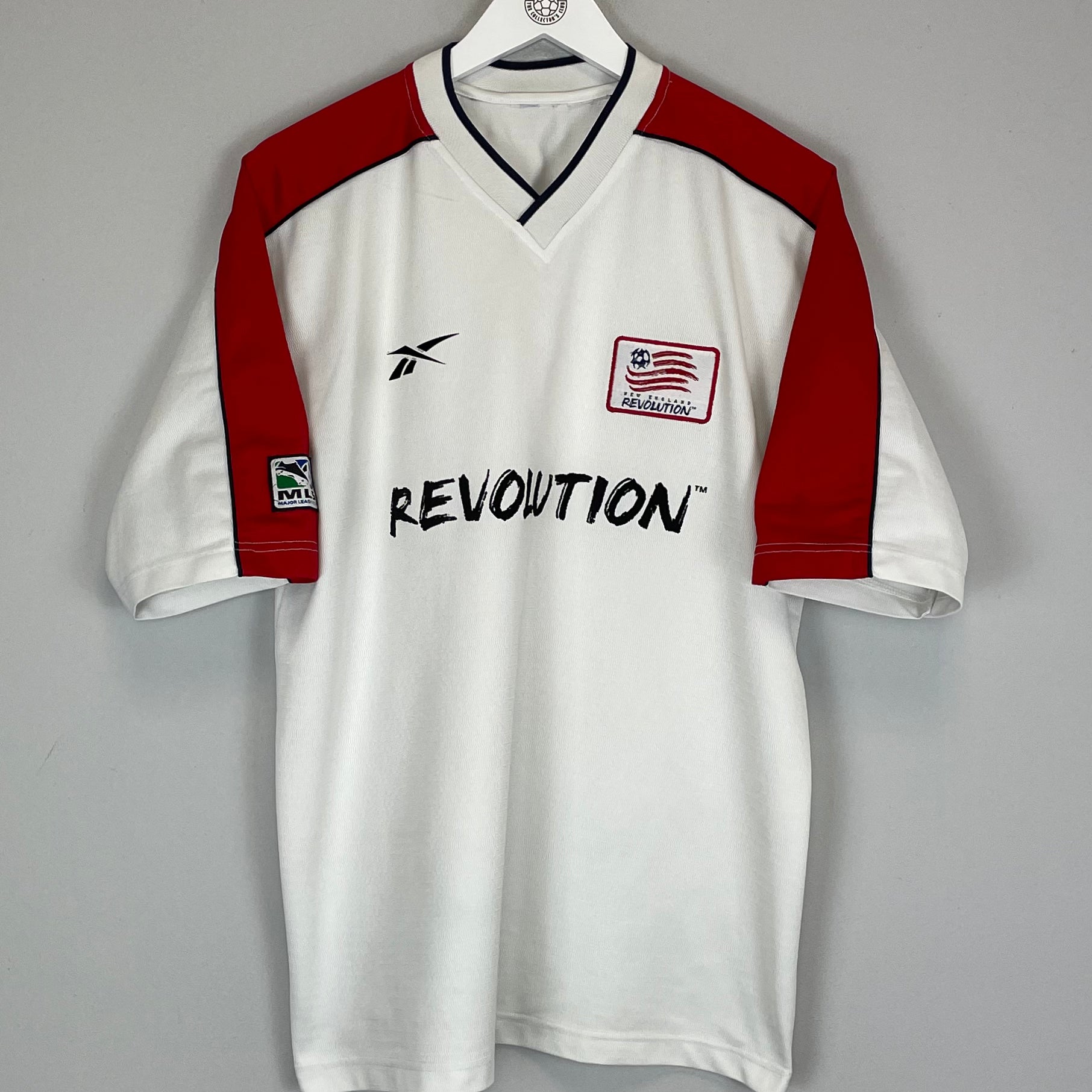 Shop 1996 NEW ENGLAND REVOLUTION HOME SHIRT (M) REEBOK, classic football shirts, vintage football shirts & retro soccer jerseys at Cult Kits