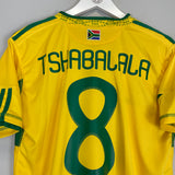 Shop 2010 SOUTH AFRICA TSHABALALA #8 HOME SHIRT (XL) ADIDAS, classic football shirts, vintage football shirts & retro soccer jerseys at Cult Kits