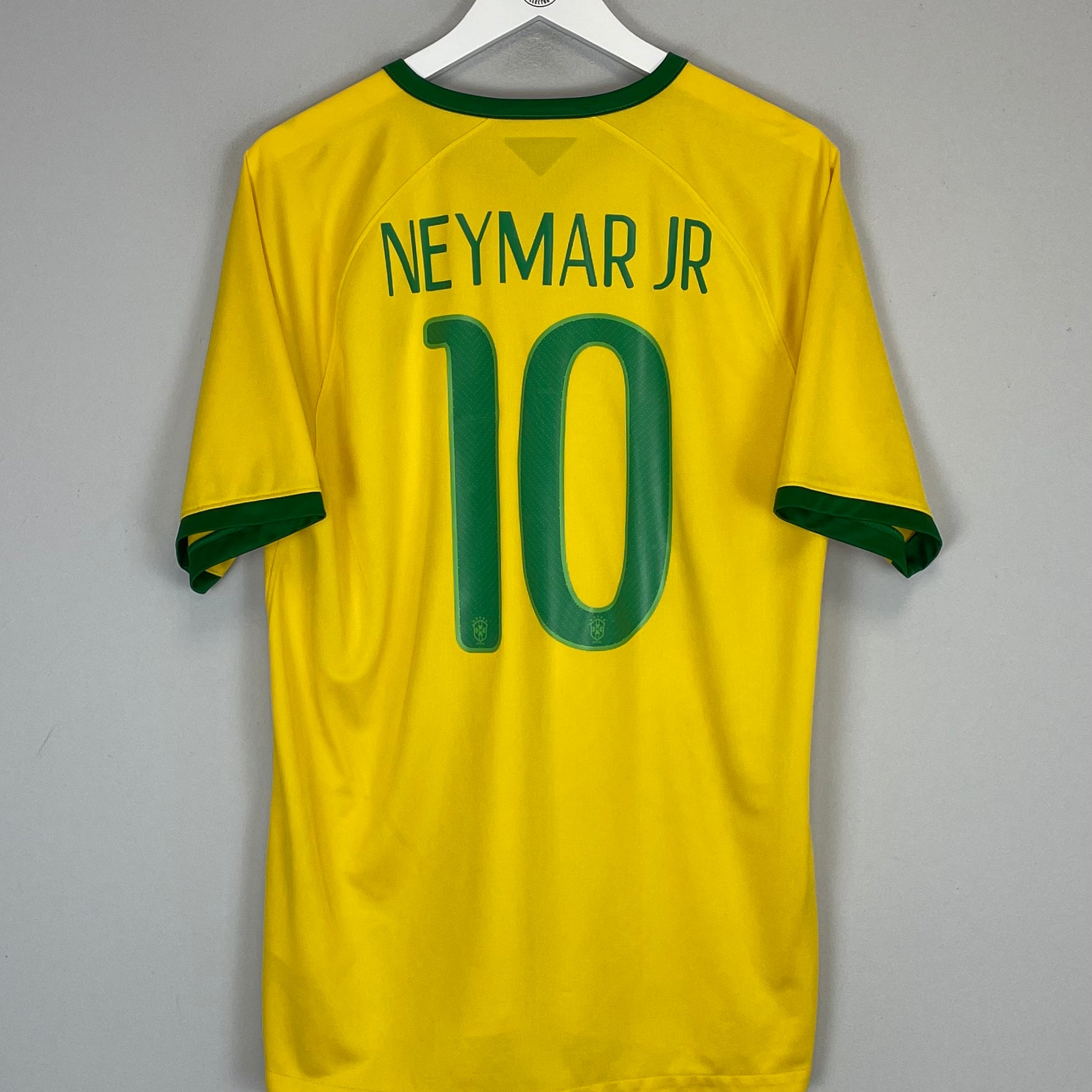 Shop 2014/15 BRAZIL NEYMAR JR #10 HOME SHIRT (L) NIKE, classic football shirts, vintage football shirts & retro soccer jerseys at Cult Kits