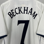 Shop 2001/03 ENGLAND BECKHAM #7 HOME SHIRT (XL) UMBRO, classic football shirts, vintage football shirts & retro soccer jerseys at Cult Kits