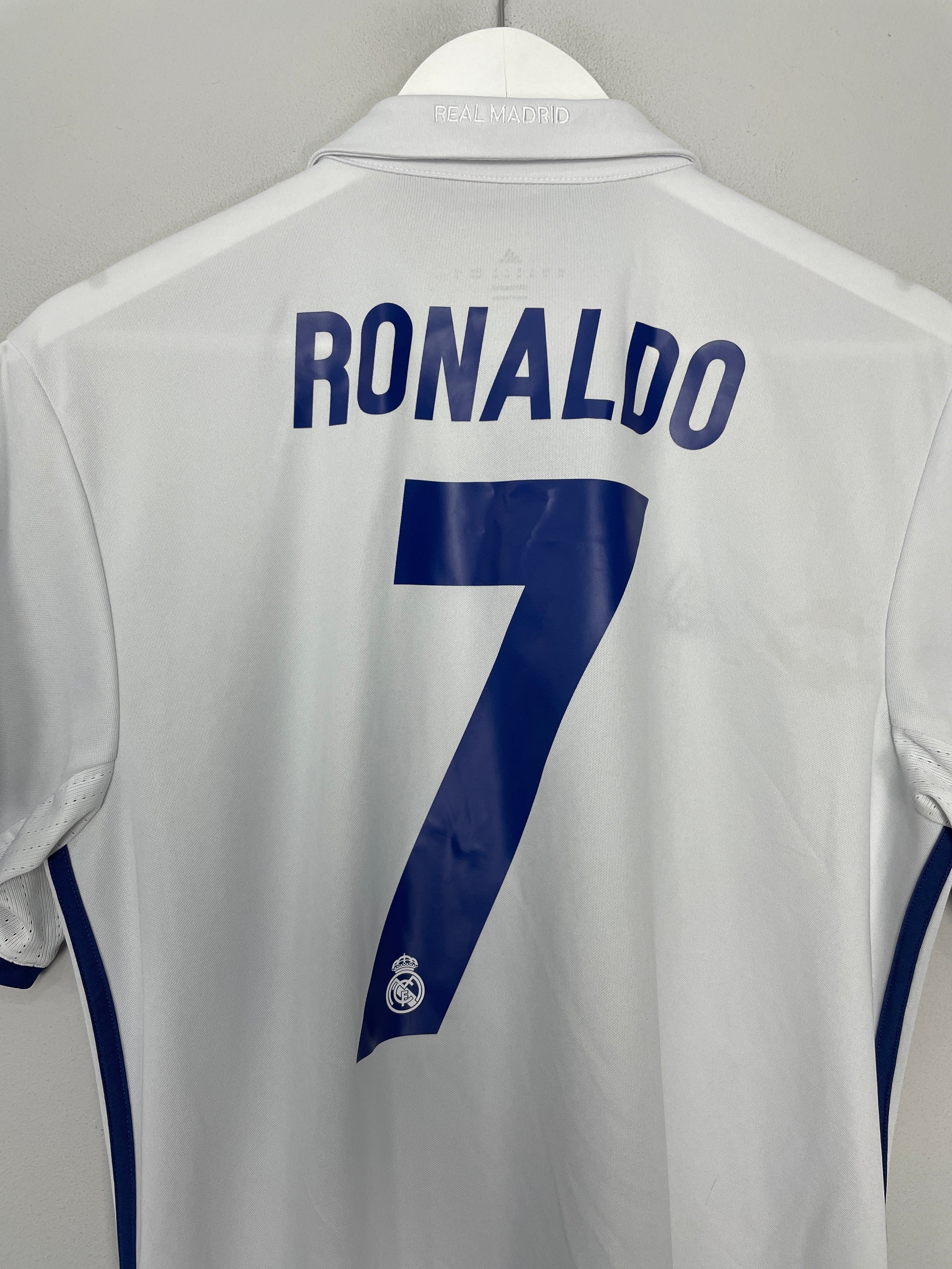 Shop 2016/17 REAL MADRID RONALDO #7 HOME SHIRT (M) ADIDAS, classic football shirts, vintage football shirts & retro soccer jerseys at Cult Kits