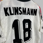 Shop 1994/96 GERMANY KLINSMANN #18 HOME SHIRT (M) ADIDAS, classic football shirts, vintage football shirts & retro soccer jerseys at Cult Kits