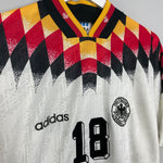 Shop 1994/96 GERMANY KLINSMANN #18 HOME SHIRT (M) ADIDAS, classic football shirts, vintage football shirts & retro soccer jerseys at Cult Kits