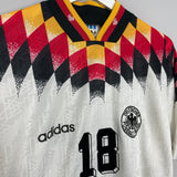 Shop 1994/96 GERMANY KLINSMANN #18 HOME SHIRT (M) ADIDAS, classic football shirts, vintage football shirts & retro soccer jerseys at Cult Kits
