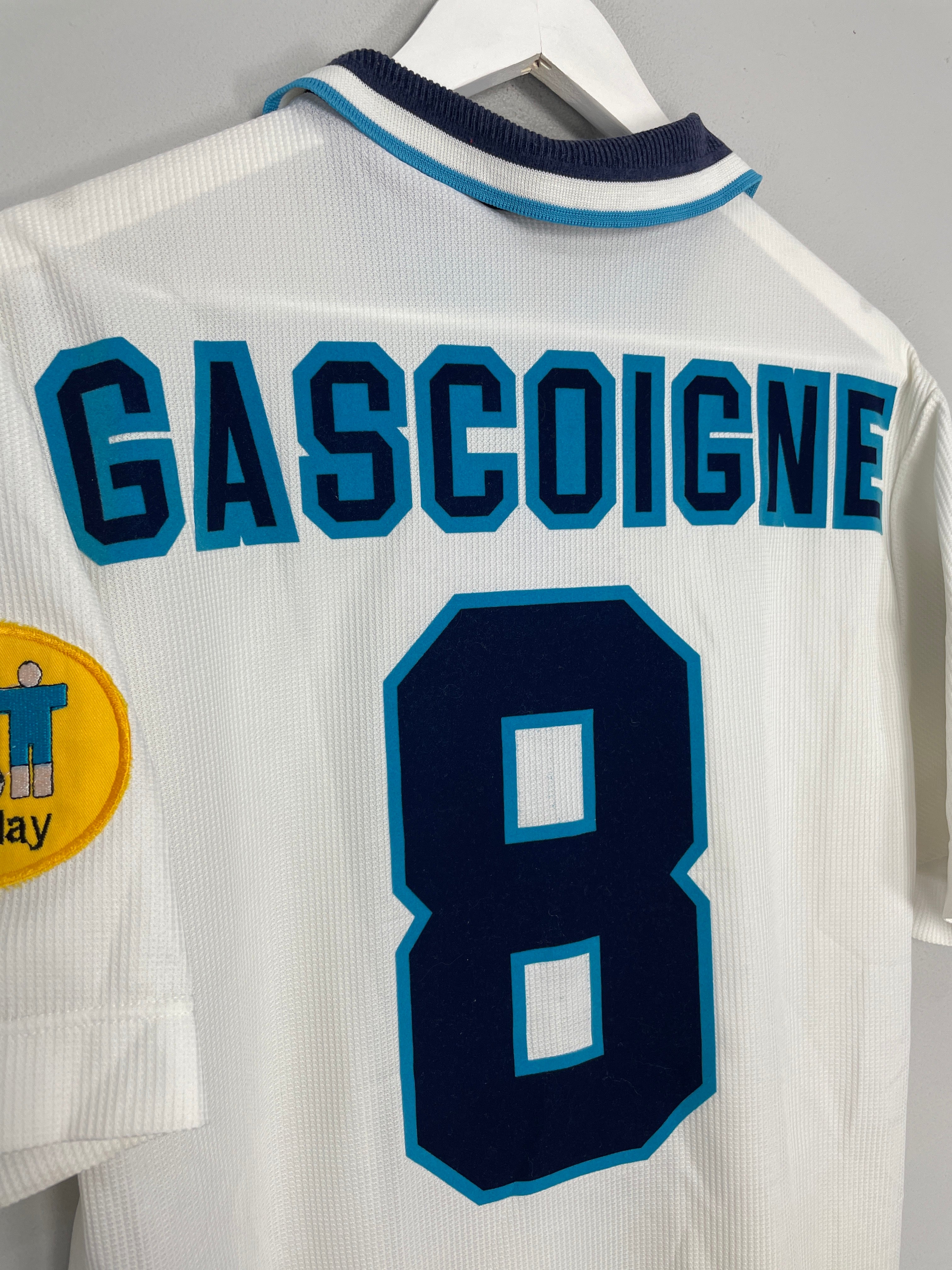 Shop 1995/97 ENGLAND GASCOIGNE #8 HOME SHIRT (L) UMBRO, classic football shirts, vintage football shirts & retro soccer jerseys at Cult Kits