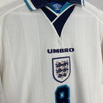 Shop 1995/97 ENGLAND GASCOIGNE #8 HOME SHIRT (L) UMBRO, classic football shirts, vintage football shirts & retro soccer jerseys at Cult Kits