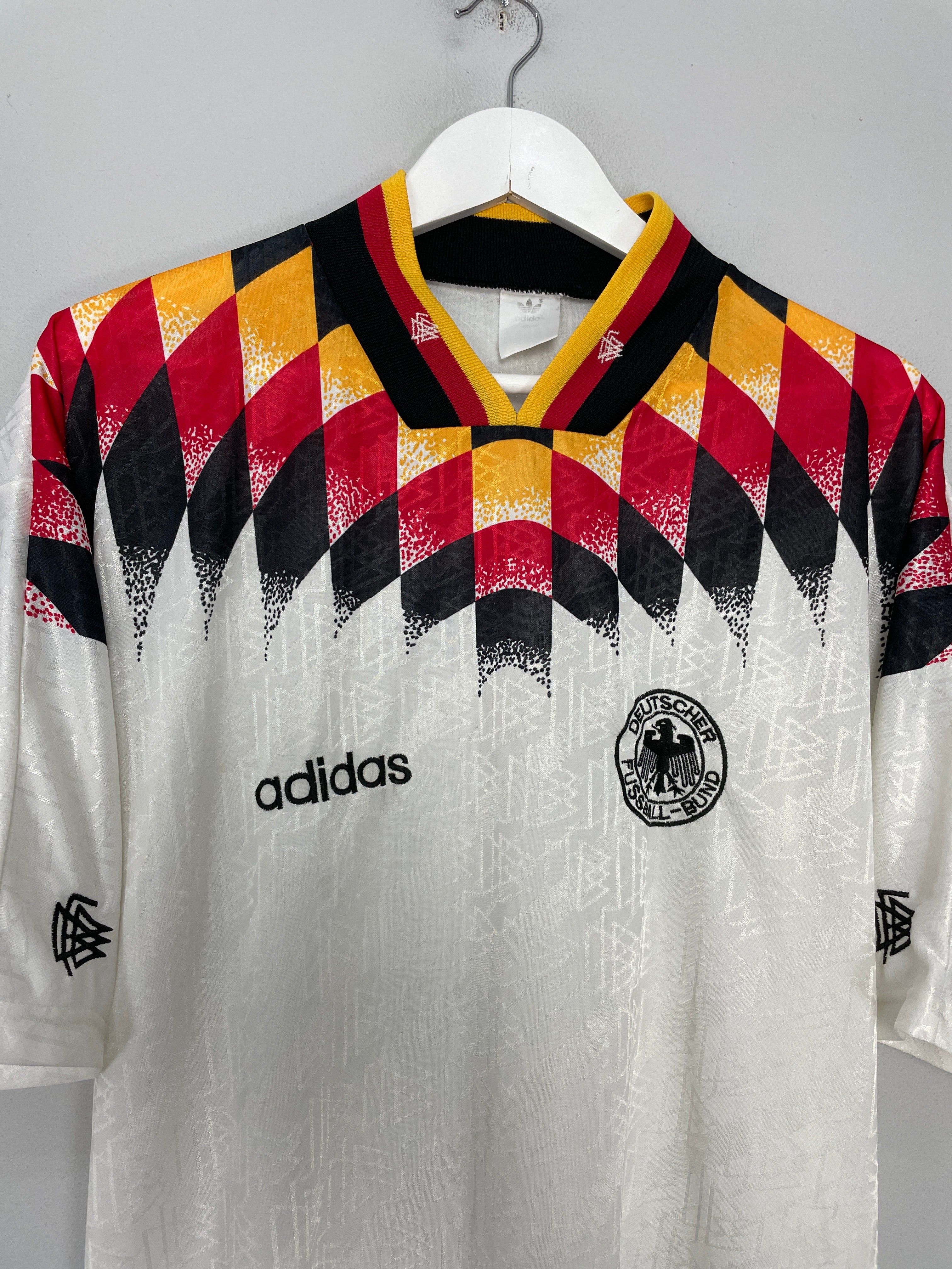 Shop 1994/96 GERMANY HOME SHIRT (L) ADIDAS, classic football shirts, vintage football shirts & retro soccer jerseys at Cult Kits