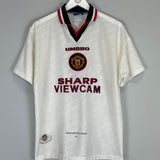 1996/97 MANCHESTER UNITED CANTONA #7 AWAY SHIRT (M) UMBRO