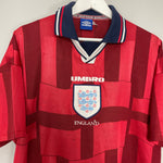 Shop 1997/99 ENGLAND AWAY SHIRT (XL) UMBRO, classic football shirts, vintage football shirts & retro soccer jerseys at Cult Kits