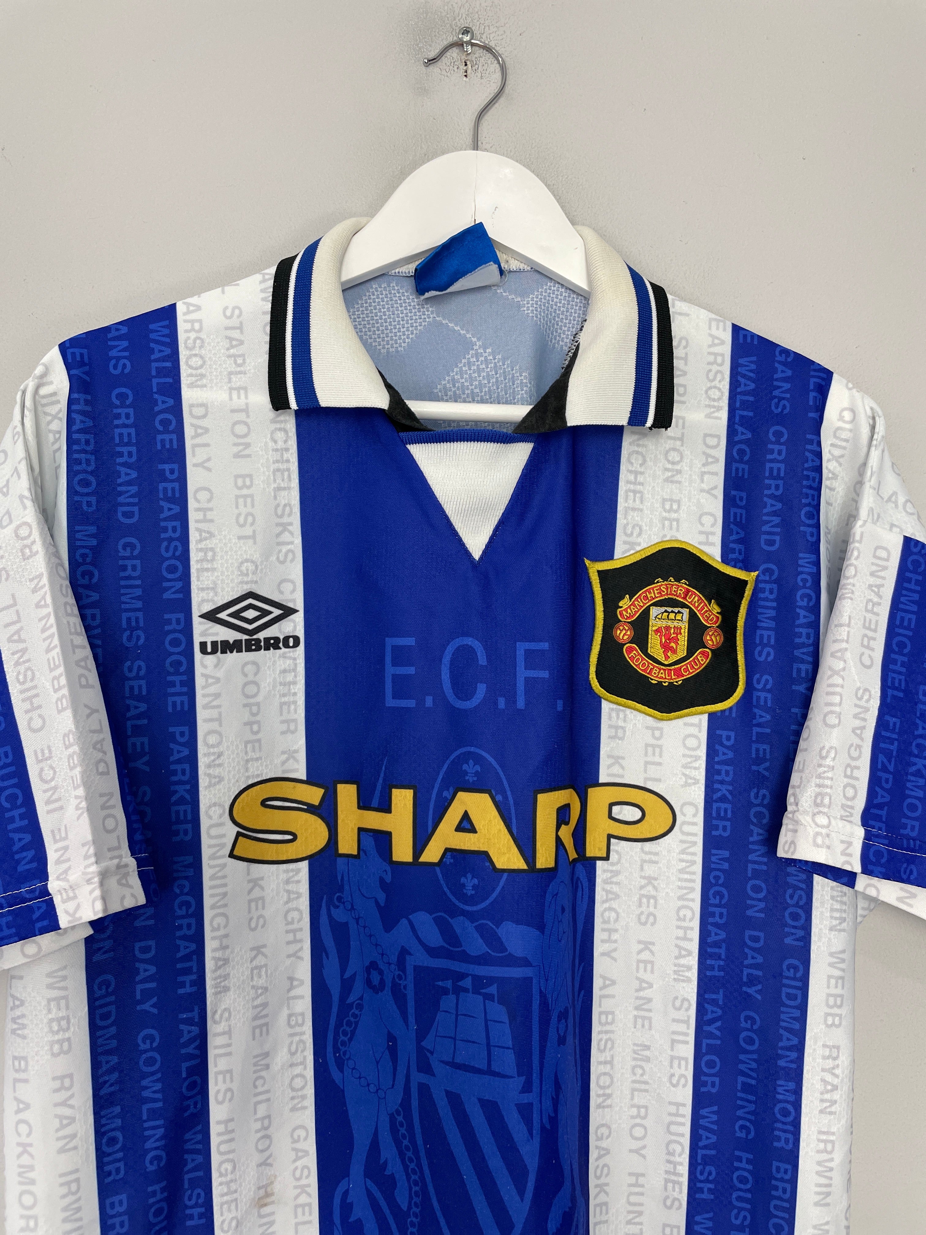Shop 1994/96 MANCHESTER UNITED THIRD SHIRT (L) UMBRO, classic football shirts, vintage football shirts & retro soccer jerseys at Cult Kits