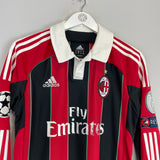 Shop 2012/13 AC MILAN L/S C/L HOME SHIRT (S) ADIDAS, classic football shirts, vintage football shirts & retro soccer jerseys at Cult Kits