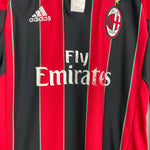 Shop 2012/13 AC MILAN L/S C/L HOME SHIRT (S) ADIDAS, classic football shirts, vintage football shirts & retro soccer jerseys at Cult Kits