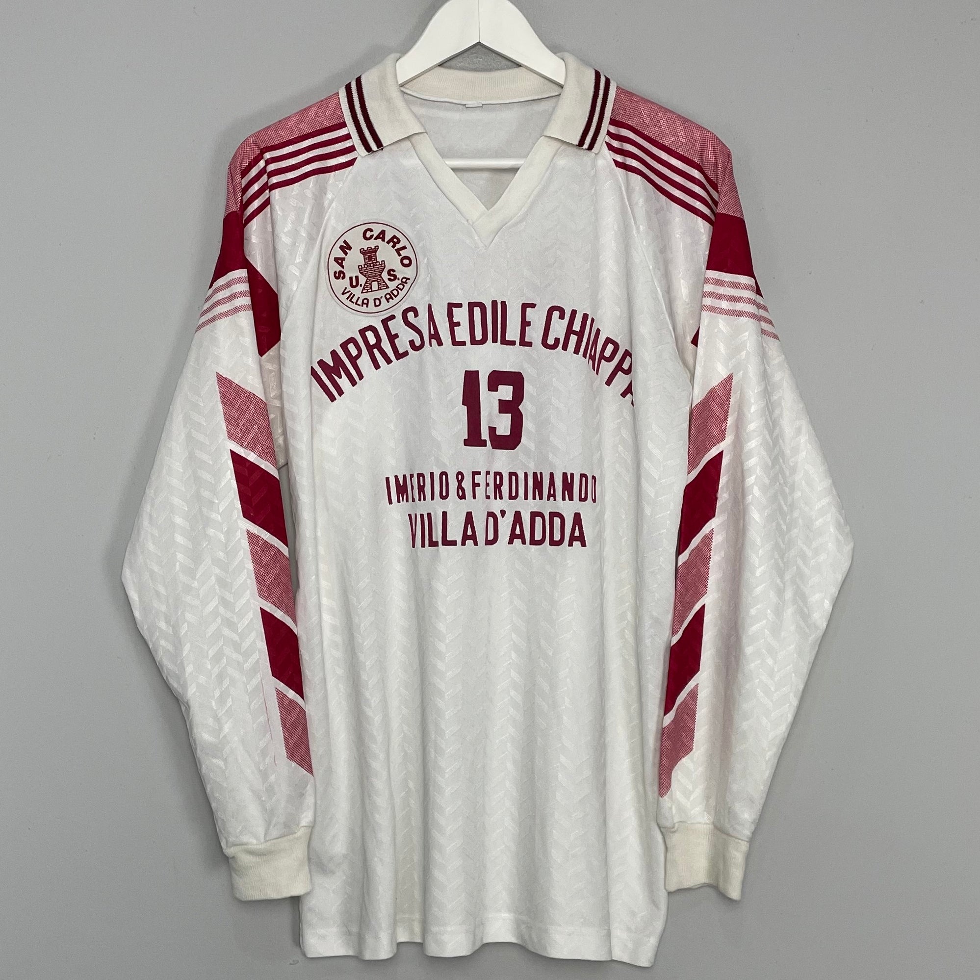 Shop 1994 SAN CARLO #13 L/S HOME SHIRT (L), classic football shirts, vintage football shirts & retro soccer jerseys at Cult Kits