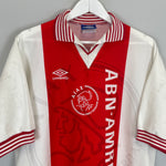 Shop 1996/97 AJAX HOME SHIRT (XL) UMBRO, classic football shirts, vintage football shirts & retro soccer jerseys at Cult Kits