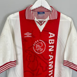 Shop 1996/97 AJAX HOME SHIRT (XL) UMBRO, classic football shirts, vintage football shirts & retro soccer jerseys at Cult Kits