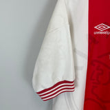Shop 1996/97 AJAX HOME SHIRT (XL) UMBRO, classic football shirts, vintage football shirts & retro soccer jerseys at Cult Kits