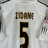 2004/05 REAL MADRID ZIDANE #5 HOME SHIRT (L) ADIDAS