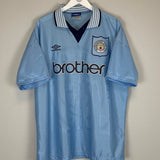 1995/97 MANCHESTER CITY #28 HOME SHIRT (XL) UMBRO