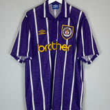 1993/94 MANCHESTER CITY AWAY SHIRT (XL) UMBRO