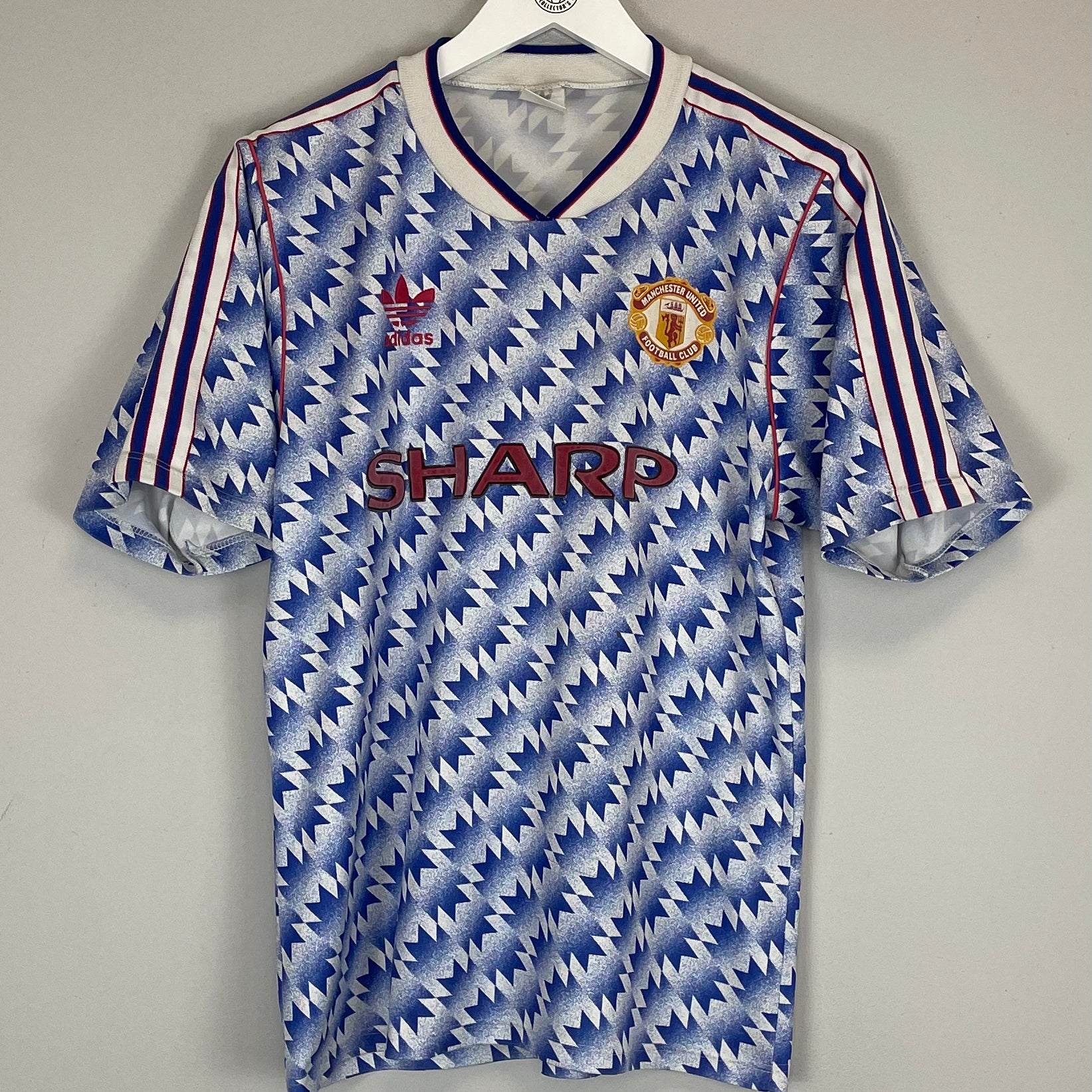 Shop 1990/92 MANCHESTER UNITED AWAY SHIRT (M) UMBRO, classic football shirts, vintage football shirts & retro soccer jerseys at Cult Kits