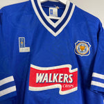 Shop 1996/98 LEICESTER CITY HOME SHIRT (L) FOX LEISURE, classic football shirts, vintage football shirts & retro soccer jerseys at Cult Kits