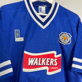Shop 1996/98 LEICESTER CITY HOME SHIRT (L) FOX LEISURE, classic football shirts, vintage football shirts & retro soccer jerseys at Cult Kits