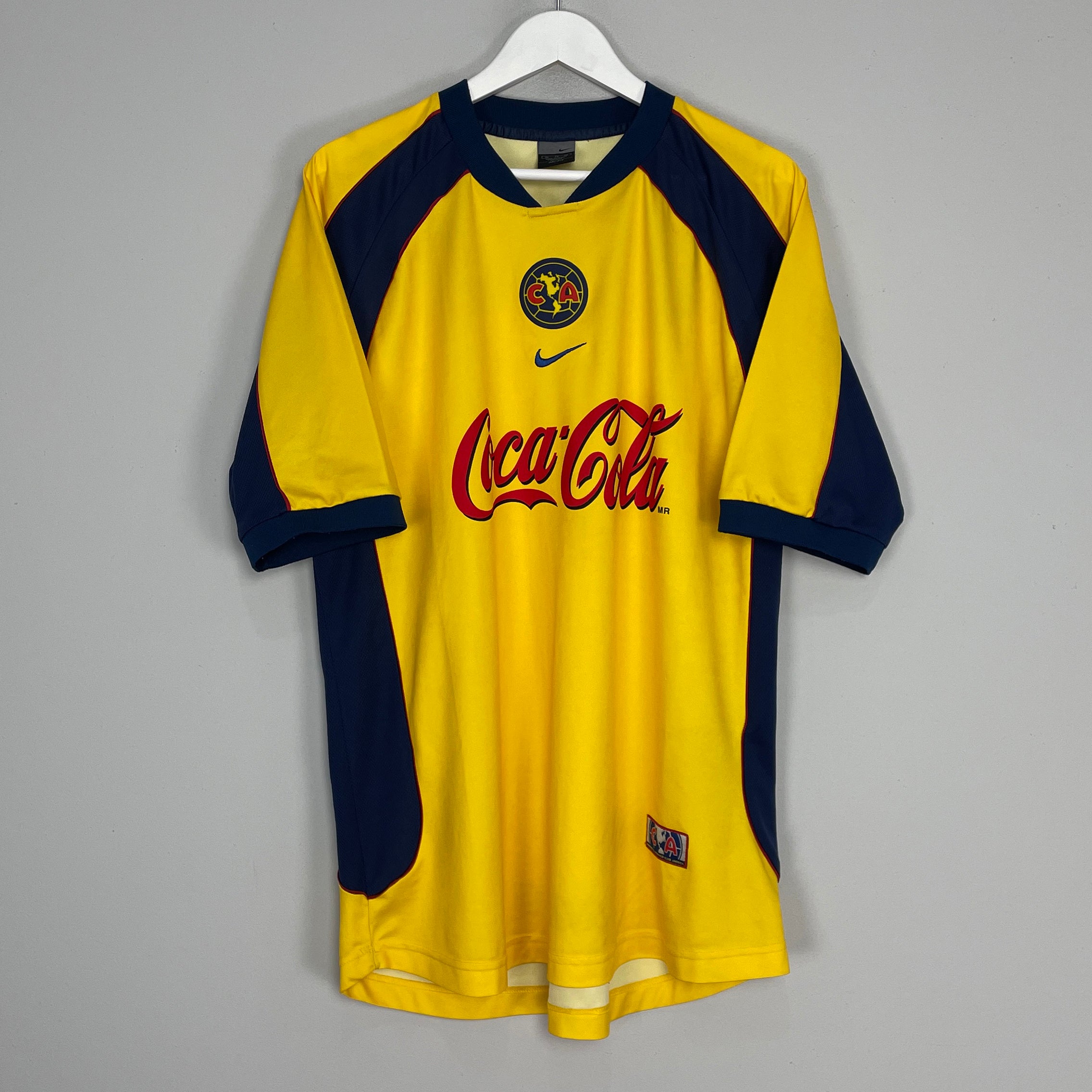 Shop 2001/02 CLUB AMERICA HOME SHIRT (XL) NIKE, classic football shirts, vintage football shirts & retro soccer jerseys at Cult Kits