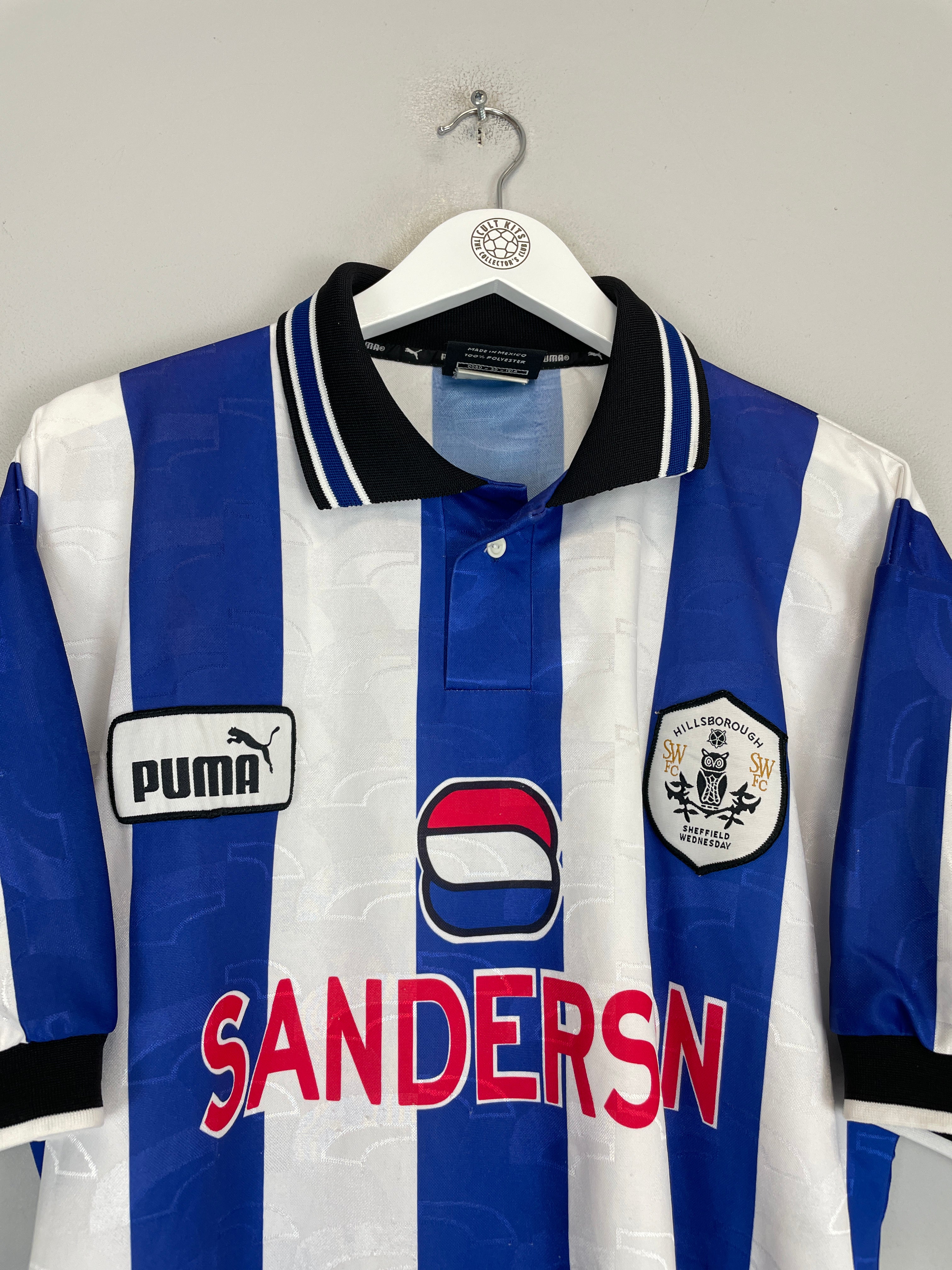 Shop 1997/98 SHEFFIELD WEDNESDAY HOME SHIRT (M) PUMA, classic football shirts, vintage football shirts & retro soccer jerseys at Cult Kits