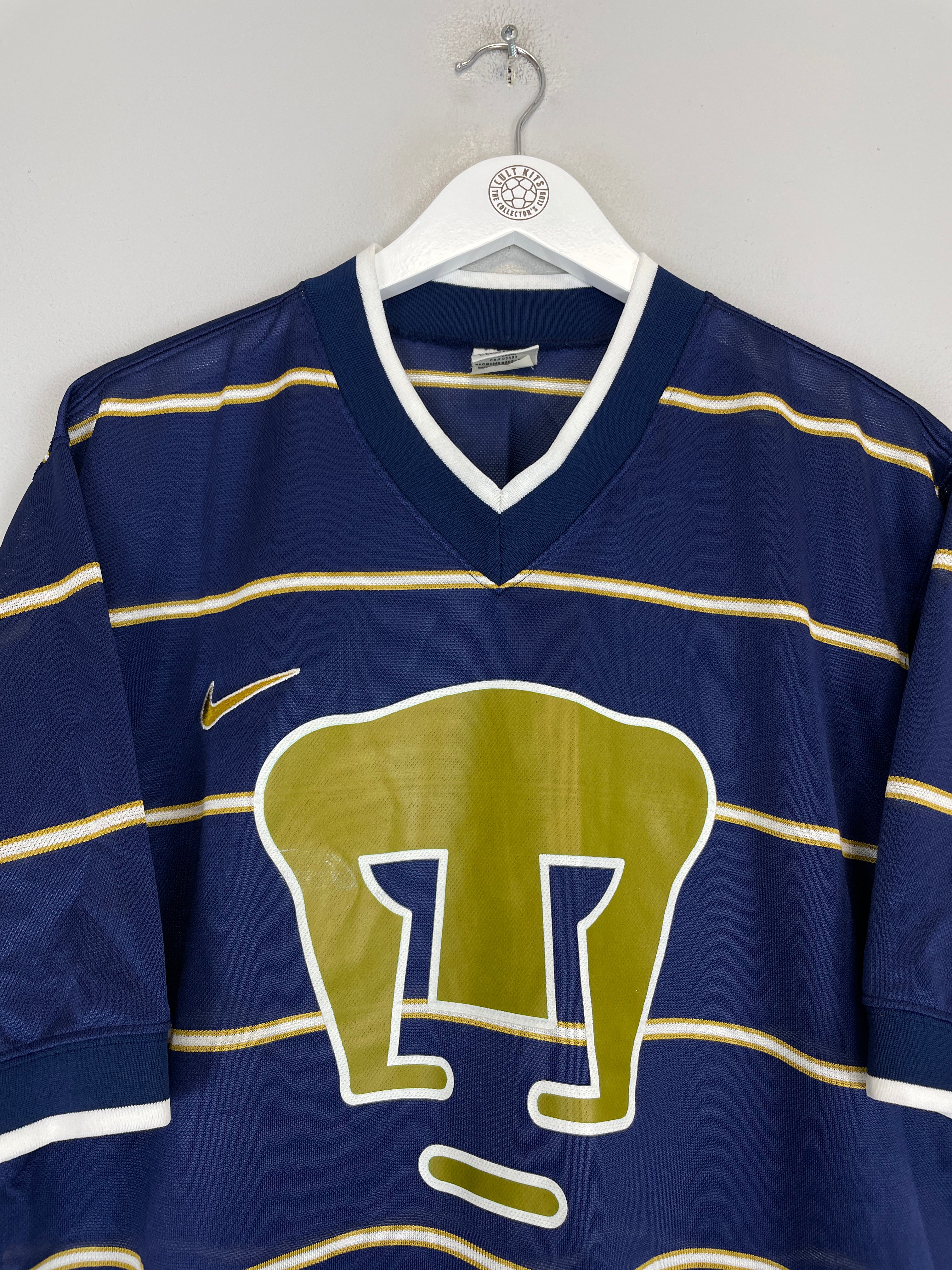 Shop 1997/98 UNAM PUMAS HOME SHIRT (M) NIKE, classic football shirts, vintage football shirts & retro soccer jerseys at Cult Kits