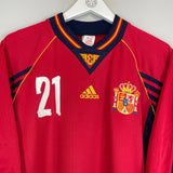 1998/99 SPAIN LUIS ENRIQUE #21 HOME SHIRT (L) ADIDAS