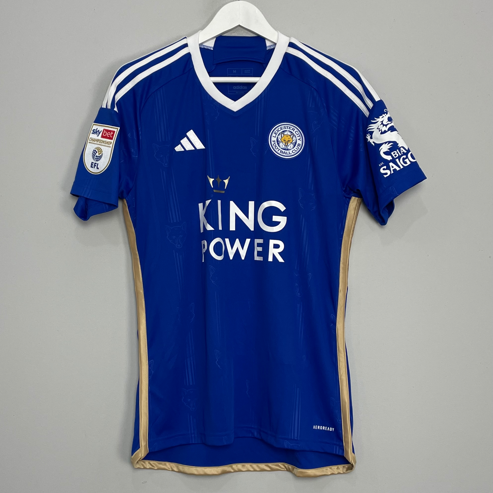 Shop 2023/24 LEICESTER CITY HOME SHIRT (M) ADIDAS, classic football shirts, vintage football shirts & retro soccer jerseys at Cult Kits
